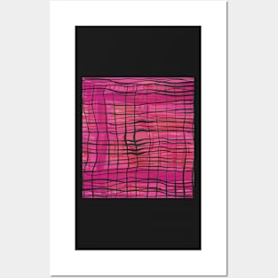 Funky Pink Plaid Posters and Art